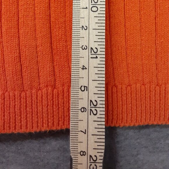 Evan-Picone Woman's Sweater Size XL. Orange in color. Long Sleeve V-Neck, Cotton - Picture 7 of 7